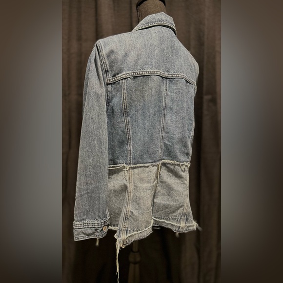 Buckle Mutli Colored Denim Jacket with Distressed Look - Picture 3 of 3